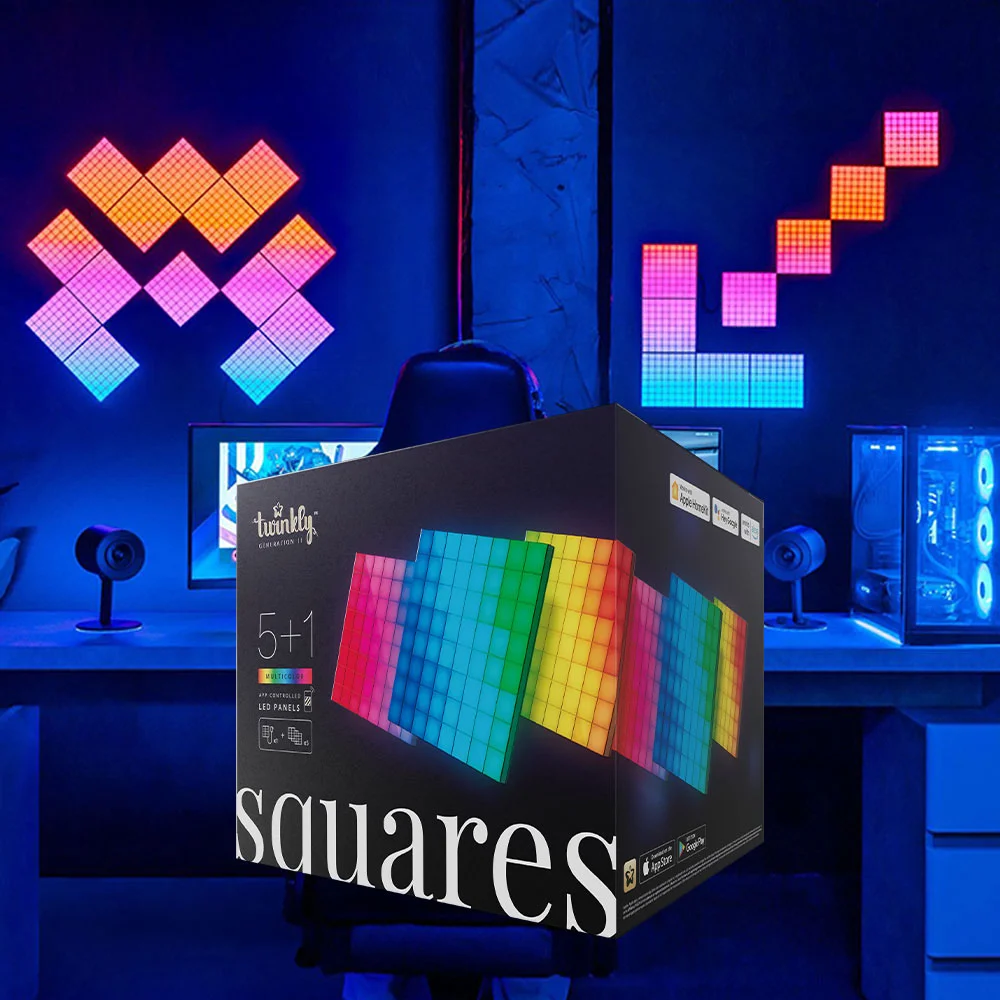 Twinkly 5+1 multicolour LED squares panel